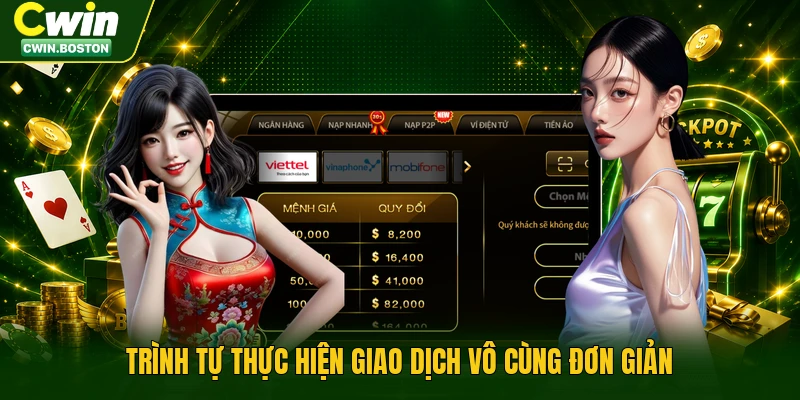Trình tự thực hiện giao dịch vô cùng đơn giản